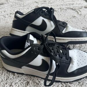 Nike Dunks Black and White Low-Top Sneakers